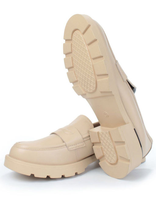 01-PDS132-3 DK. BEIGE Ботинки демисезонные женские (натуральная кожа)