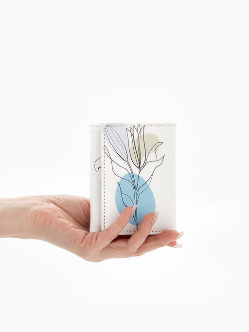 Кошелёк женский на кнопке, 10.5?2.5?8.5 см, с цветочным принтом, разноцветный