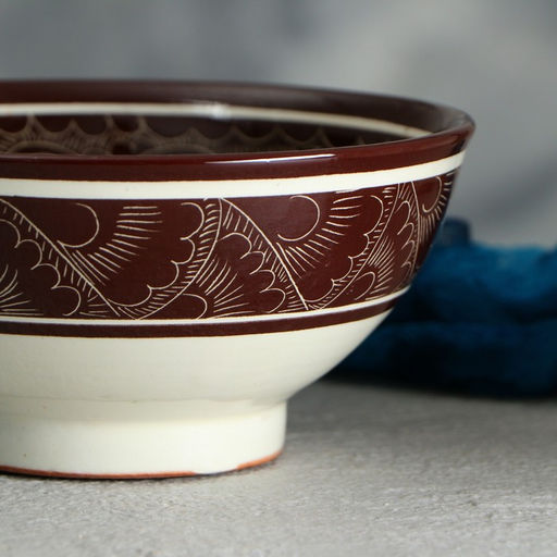 Коса Риштанская Керамика Узоры 15 см, малая, коричневая - Шафран фото 3