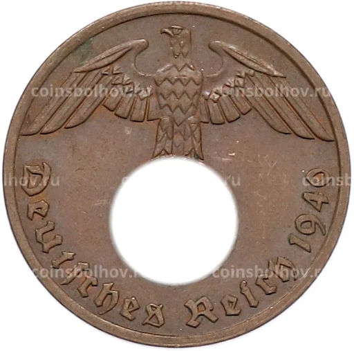 Монета 1 рейхспфенниг 1940 года A Германия