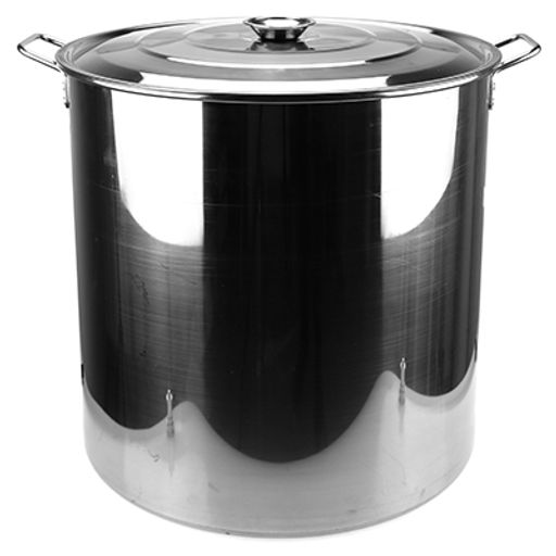 "Цилиндр" Кастрюля из нержавеющей стали 45л, д41см, h39см, крышка и ручки металлические, без теплораспределительного дна (Китай) ДОПУСКАЮТСЯ: на корпусе незначительные потертости внутри и снаружи. Товар возврату и обмену не подлежит.