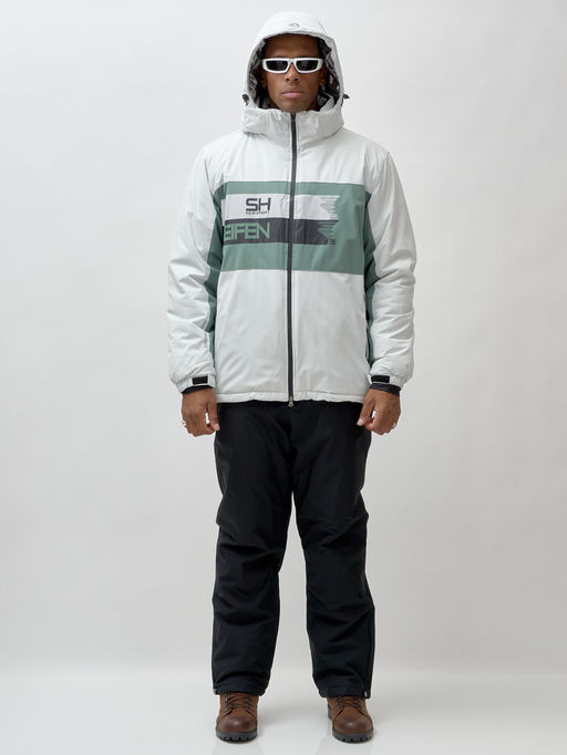 Горнолыжный костюм мужской зимний белого цвета 370Bl - Leifensh фото 8