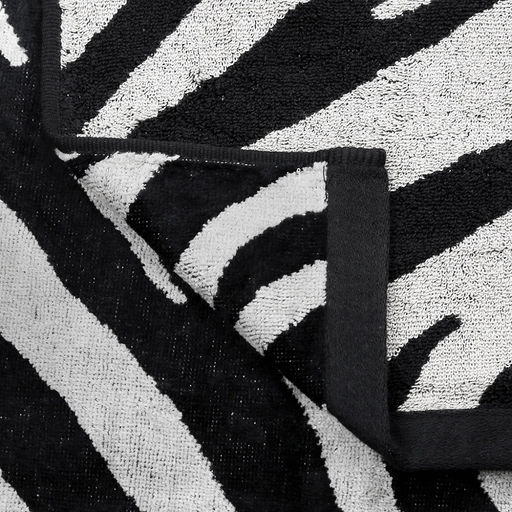 "Missoni-3030" Полотенце махровое 50х90см, плотность 375гр/м2, 100% хлопок, велюр, черный (разноцветный), Bolangde (Китай)