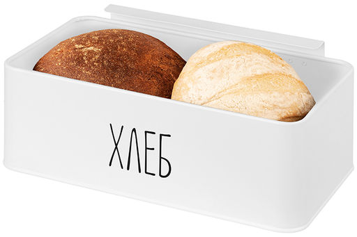 Хлебница Elan Gallery белая металл с бамбуковой крышкой 33×18×13 см  фото 6