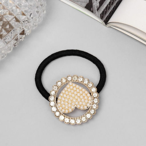 Цена за 6 шт. Резинка для волос «Флер», сердце, 5 см