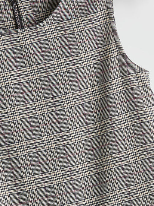 Bisiklet Yaka Ekose K?z ?ocuk Elbise