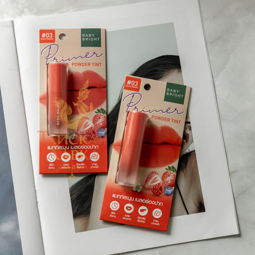 Тинт для Губ и Щек Бархатный Матовый 03 Peach Berry, Персиково-Ягодный BABY BRIGHT, 2.4 гр