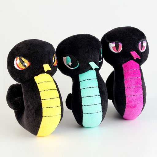 Мягкая игрушка «Змея», чёрно-фиолетовая