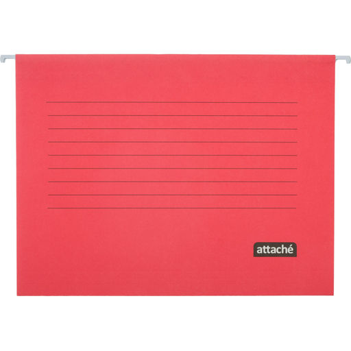 Папка подвесная Attache, А4, картон, красный, до 200л., 5шт/уп