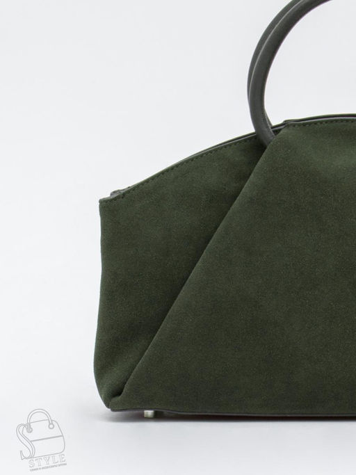 Сумка женская кожаная 1126MF gray green Polina&Eiterou