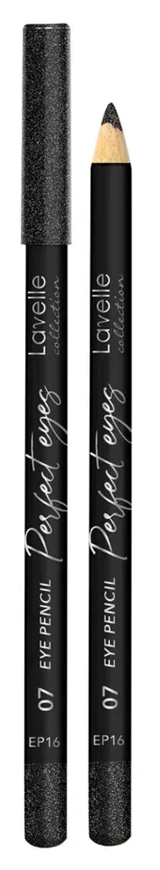 LavelleCollection Карандаш для глаз EP16 тон 07 черный с глиттером