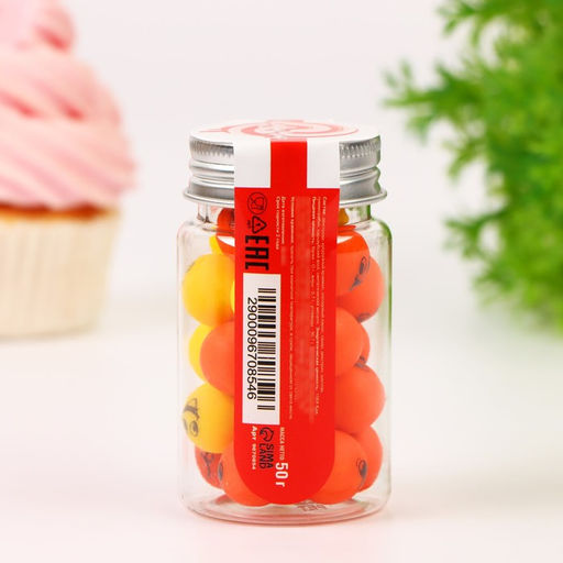 Кондитерская посыпка Смайлик, жёлтый, оранжевый, 50 г - Simaland фото 3