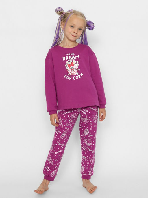 CRB wear/CWKG 50151-24 Комплект для девочки (джемпер, брюки),бордовый/Ex.Cherubino