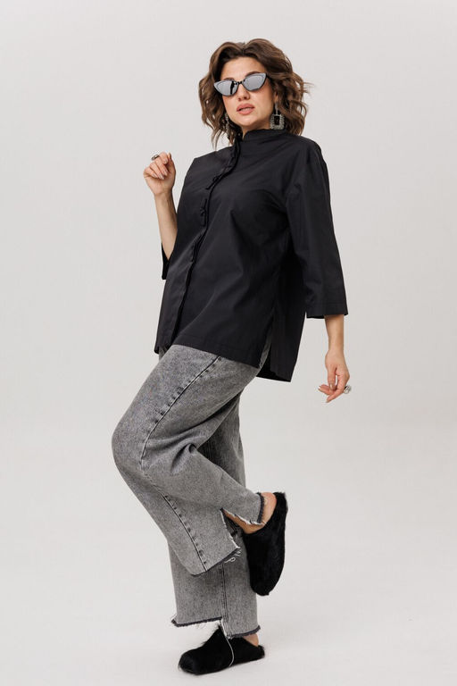 Блуза ANELLI 1669-Р ночные бабочки  фото 6