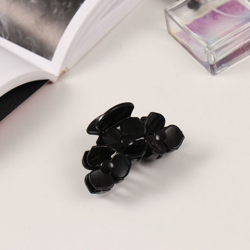 Цена за 6 шт. Крабик для волос «Флориана», набор 3 шт., цветы, 6.5 и 4 см, чёрный