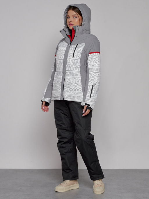 Горнолыжная куртка женская зимняя белого цвета 2272Bl - Chunmai фото 4