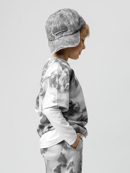 КР 302804/речной перламутр,размытая фактура к628 фуфайка (футболка) для мал