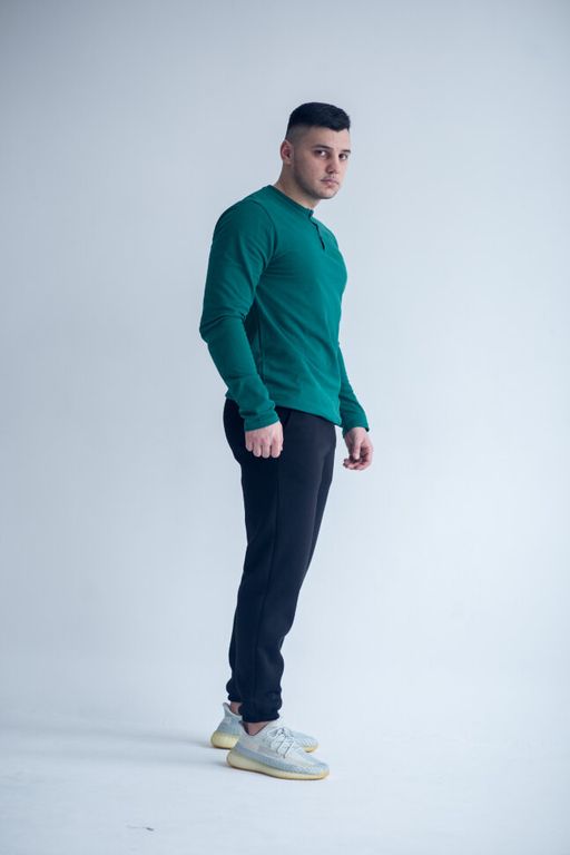 100% ХЛОПОК ПИКЕ Лонгслив мужской - Knitka wear фото 4