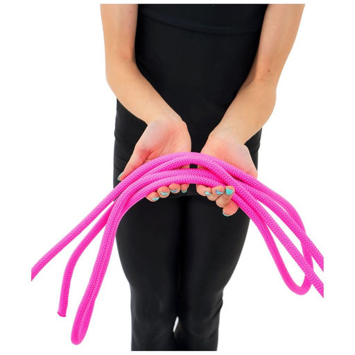 Скакалка гимнастическая утяжелённая Grace Dance, 3 м, 180 г, цвет неон розовый  фото 8