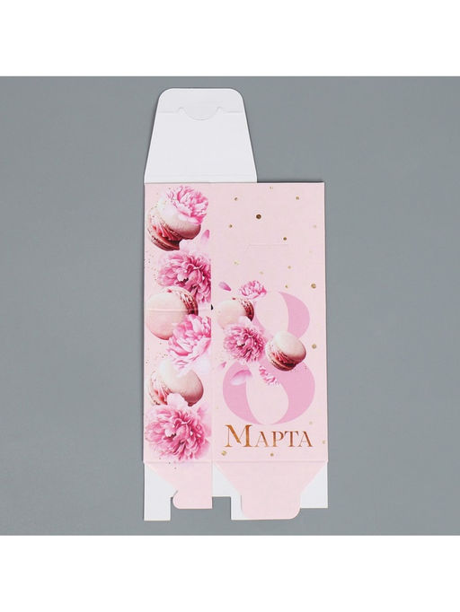 Цена за 5 шт. Коробка складная 8 марта, 5.7?14.5?3.5 см