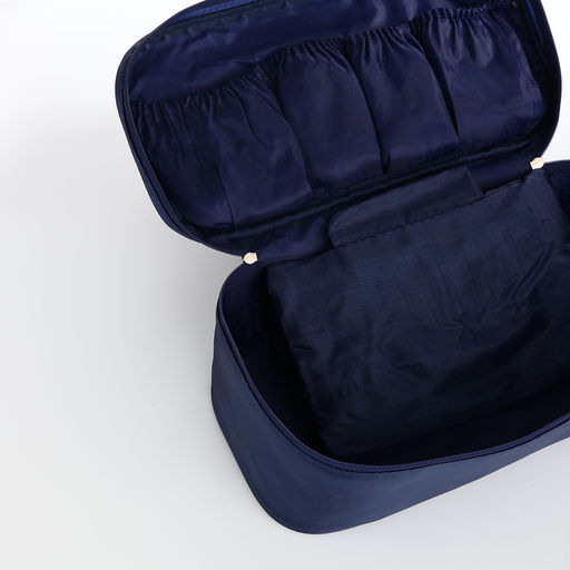 Косметичка дорожная на молнии, цвет синий