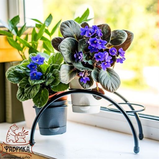 Подставка для цветов на подоконник 41-001B на 3 цветка - Фабрика интерьерной ковки фото 4