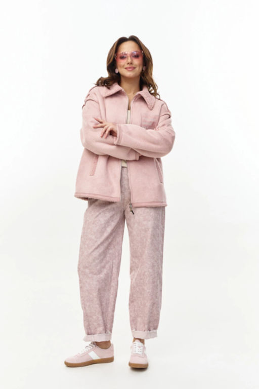 Брюки 4163/1 Пыльно-розовый мрамор