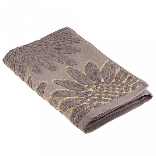 Полотенце махровое "Подсолнух" 70х140см, хлопок 100%, серый (Китай)