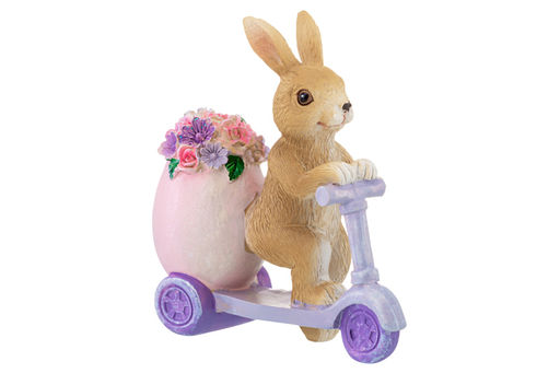 Фигурка декоративная 10,5*4*11,5 см "Кролик на самокате"