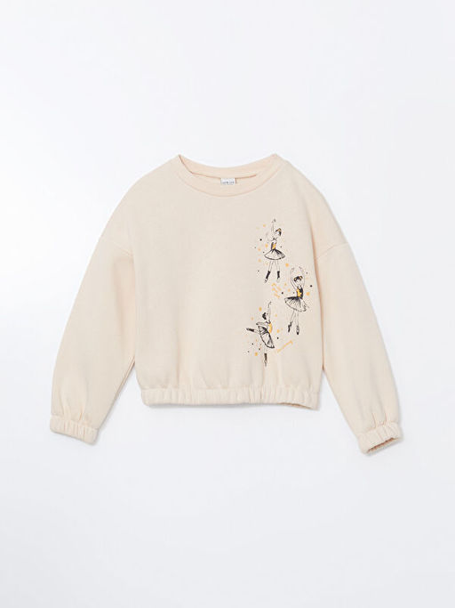 Bisiklet Yaka K?z ?ocuk Sweatshirt