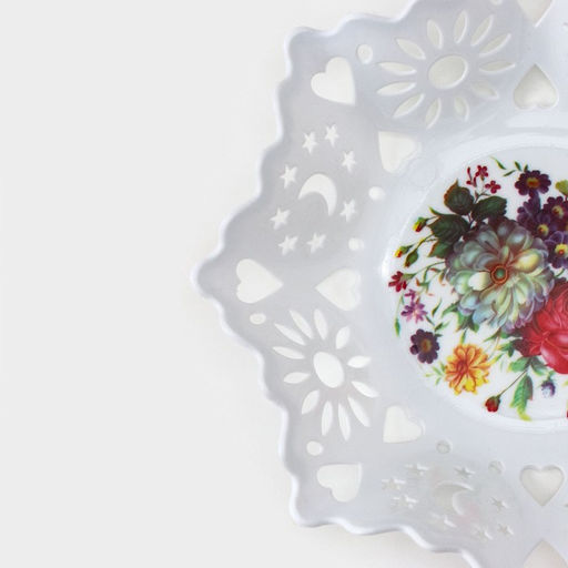 Цена за 2 шт. Ваза для хлеба и фруктов «Кубань. Месяц», d=20 см, белый, рисунок МИКС