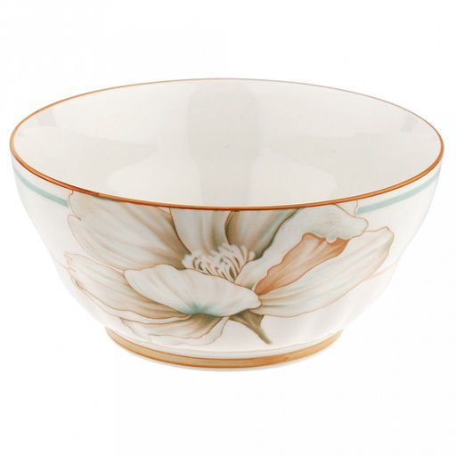 Блуминг флауэрс (Blooming flowers) Салатник фарфоровый 1,2л, д17,8х8,5см, с деколью, отводка (Китай)