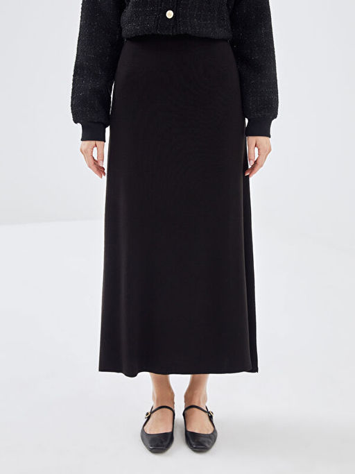 Beli Lastikli Dar Fit Kad?n Triko Etek