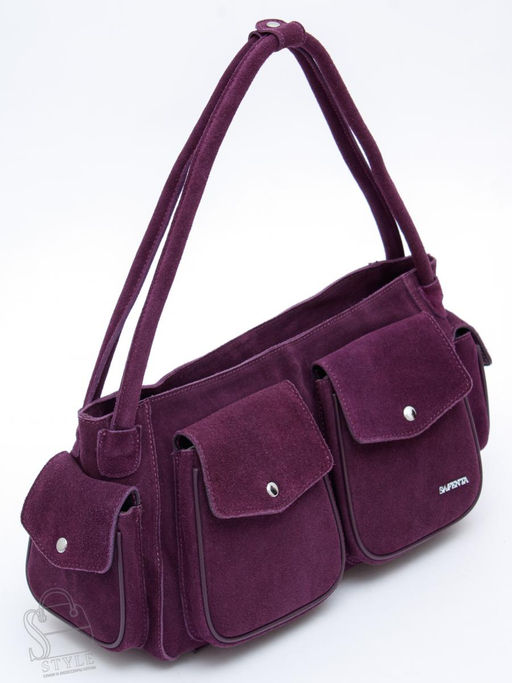 Сумка женская кожаная 91181MSS purple Velina Fabbiano-Safenta