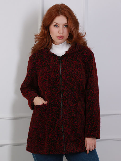 Кардиган женский бордовый с капюшоном - Almond фото 6