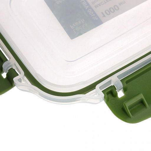 Контейнер для продуктов пластмассовый Мастер 1л, глубокий, прямоугольный, с клипсами, воздухонепроницаемый (герметичный), съемный силиконовый уплотнитель, подходит для СВЧ, цвета микс (Россия) - Домашняя мода фото 8