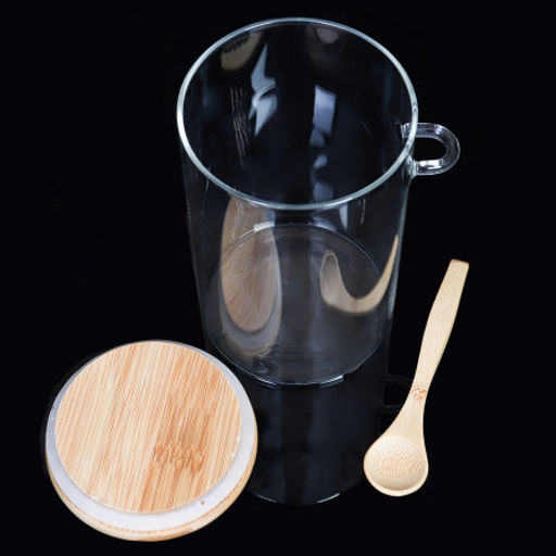 Банка с ложкой бамбуковая крышка d-80/10 см 1000 мл / LCKW2926 /уп 75/ - Галеонтрейд фото 8