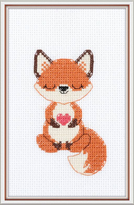 Klart набор для вышивания 12-069 Влюблённый лисёнок 9 х 13 см