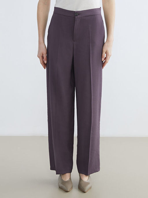 Y?ksek Bel Geni? Pa?a Kad?n Pantolon