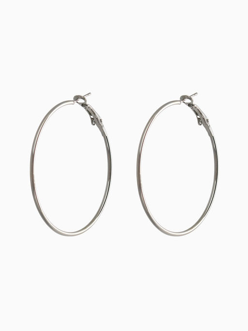 Цена за 2 шт. Серьги кольца QF «Классика», d=5 см, цвет серебро