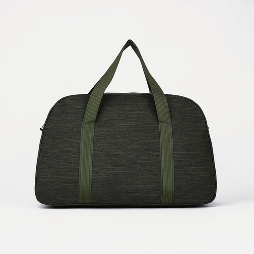 Сумка дорожная на молнии, наружный карман, длинный ремень, цвет зелёный - Simaland фото 3