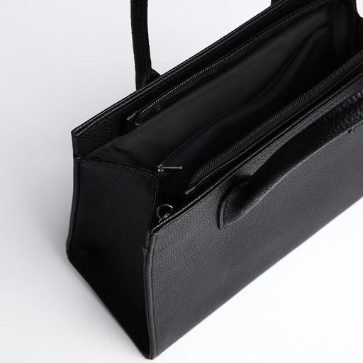 Сумка женская TEXTURA, тоут, средний размер, цвет чёрный  фото 6