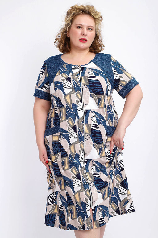 Халат 004 домашний на молнии