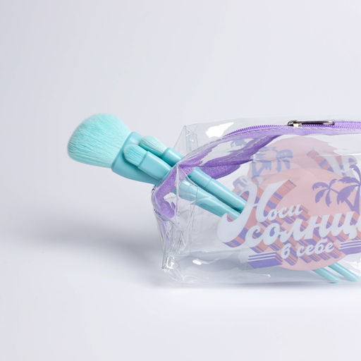 Косметичка-пенал из прозрачного PVC Носи солнце в себе, 14х8 см - Beauty fox фото 3
