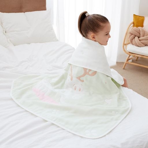 Полотенце детское Крошка Я Оленёнок 95х1005 см, цвет зелёный, 100% хлопок, 280 г/м2  фото 11