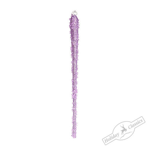 Сосулька "Сиреневые льдинки" (стекло) 2х2х25 см