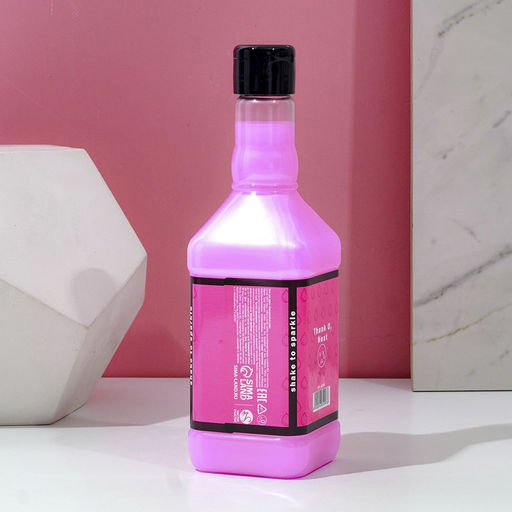 Гель для душа во флаконе виски Слёзы бывших, 500 мл, клубничное мороженое - Чистое счастье фото 3