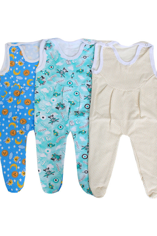 Набор ползунков на грудке кулирка 3шт. НБ-ПЗГР