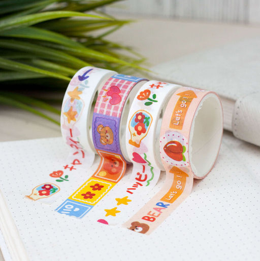 Набор декоративного скотча Cute cartoon Bear, yellow - I likegift фото 3