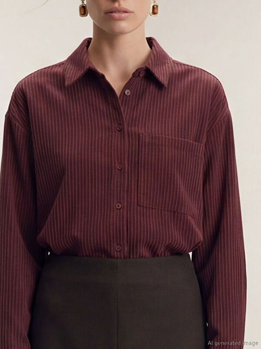 ?izgili Modal Kar???ml? Kad?n G?mlek